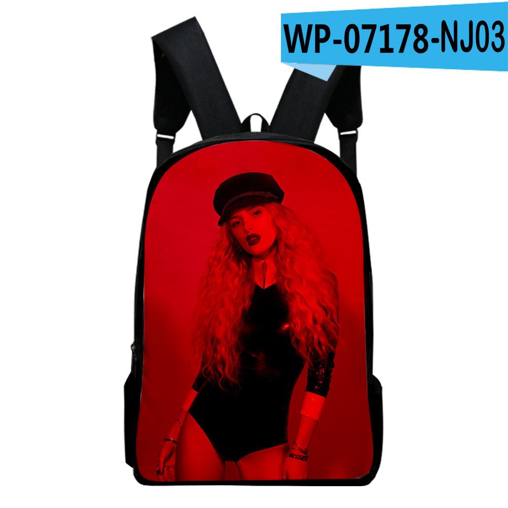 Harajuku Youthful  Bella Thorne Student School Bags Notebook Backpacks 3D Printed Oxford Waterproof Boys/Girls Travel Bags