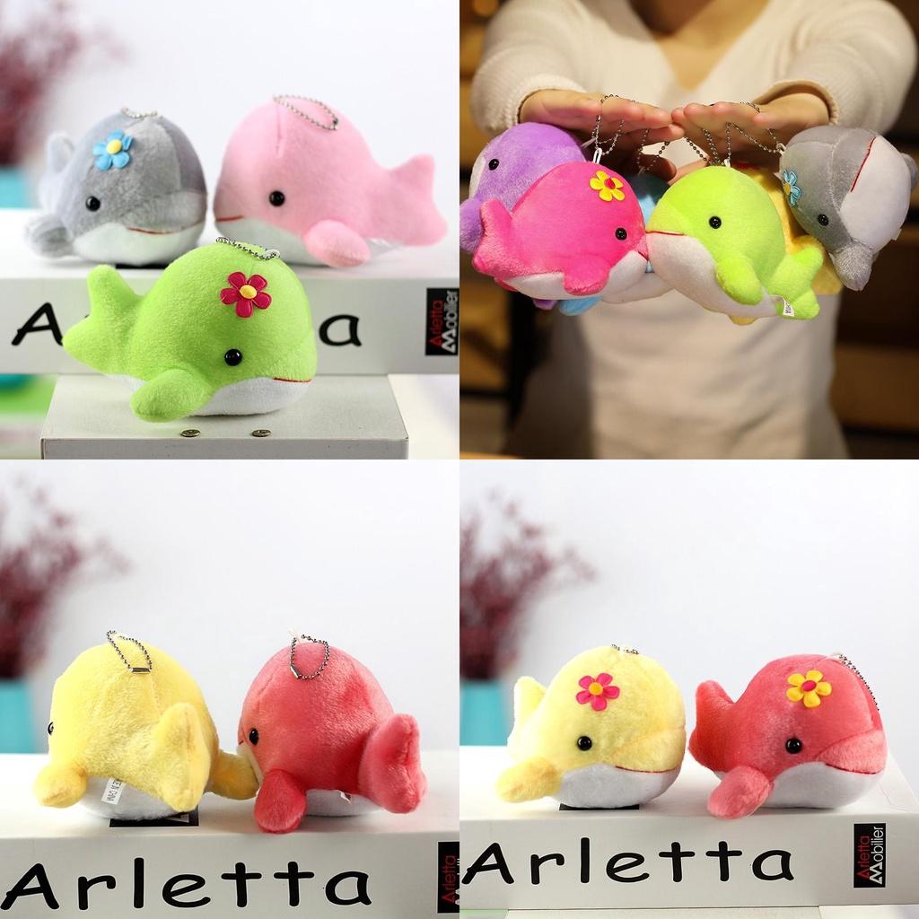 Cute Dolphin Plush Toy Whale Pendant Mini Doll For Company Events Soft Stuffed Animal Gift With Logo
