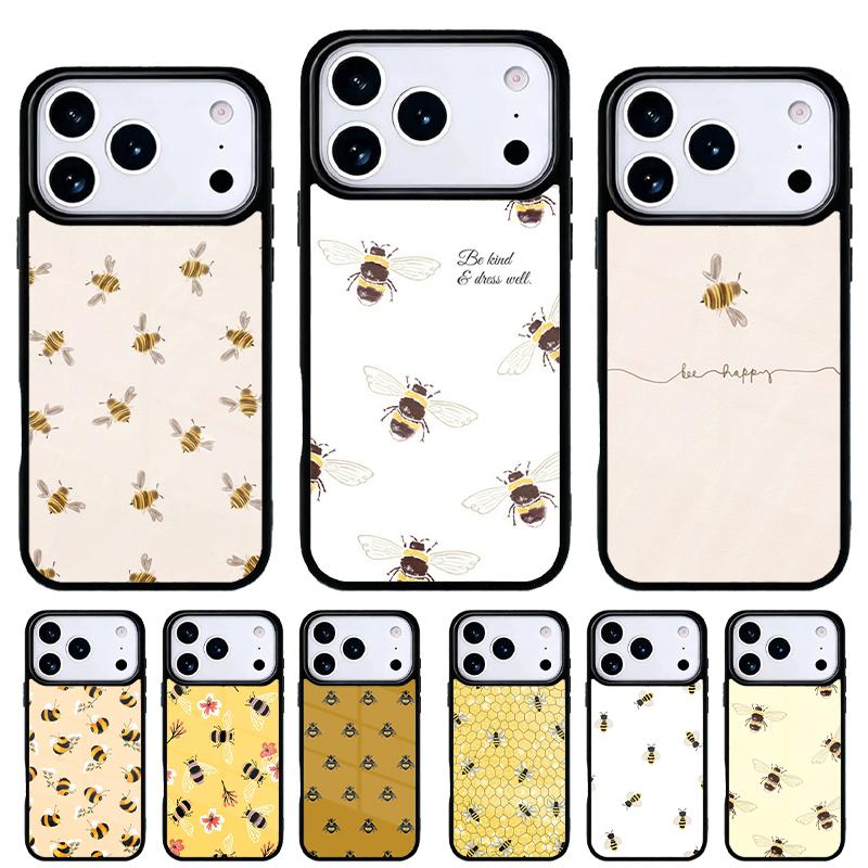 Bienen Handyhülle für iPhone 17 16 15 14 13 Pro Max Rückabdeckung für 12 11 Pro Hülle