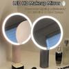 USB Charging LED Makeup Mirror 3 Color Lights Lighted Desktop Mirrors  Makeup Application
