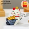 2025 Handmade Lucky Cat Ornament - Creative Cartoon Figure for Office Desk Decor and Cute Gifts