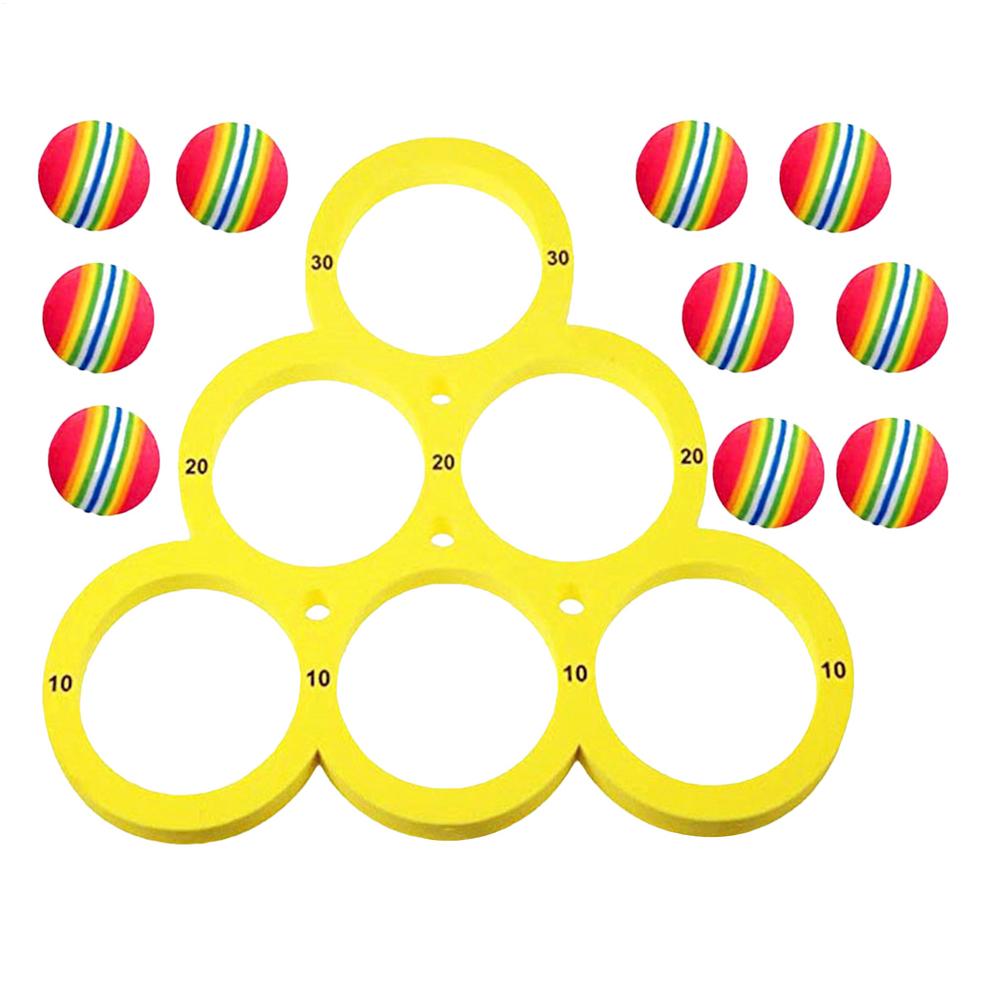 

Pool Games Set with 10 Balls Pool Floating Throwing Games Floating Ring for Kids Adults Swimming Pool Water Game жёлтый