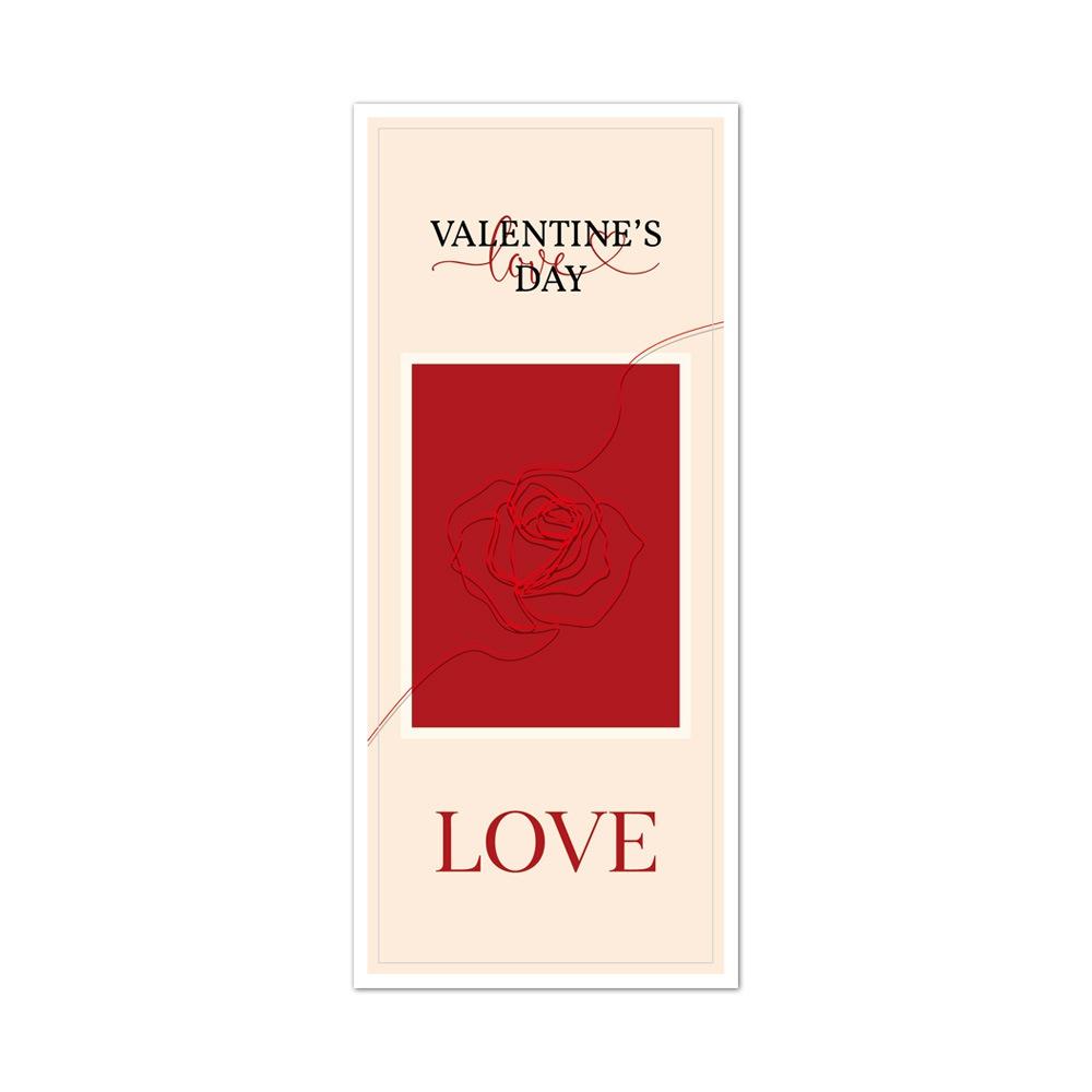 

50PCS Red Happy Valentine s Day Stickers Self Adhesive Emboss Rose Flower Seal Sticker Packing Ornament Rectangle 1600*900*700MM