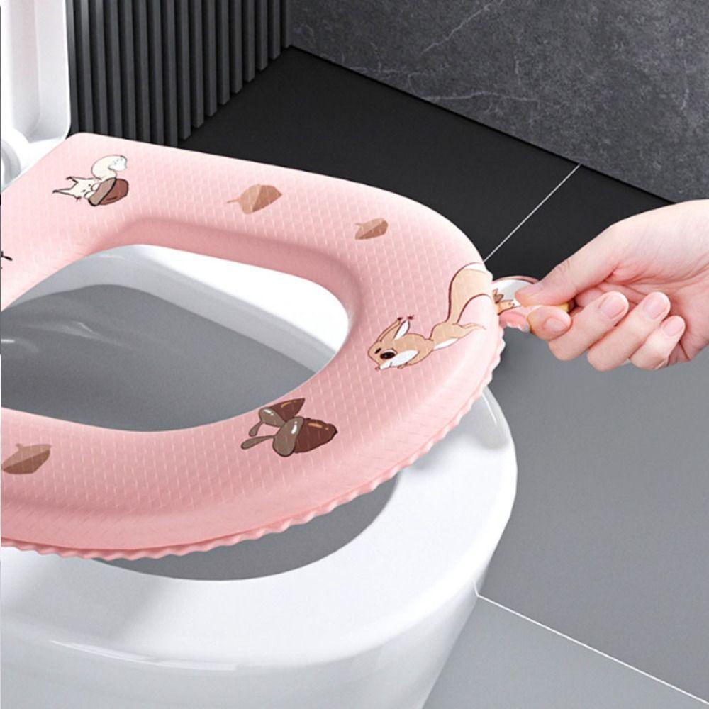 Waterproof Cute Toilet Seat Cover Cartoon Closestool Mat Universal Toilet Pad  Household