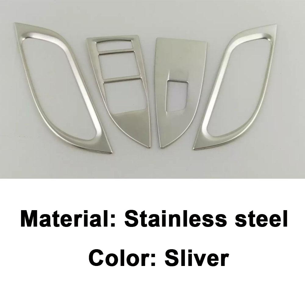 For Chevrolet Cruze Sedan 2017 2018    Door Armrest Window Glass Lift Switch Button Panel Cover Trim Frame 4pcs