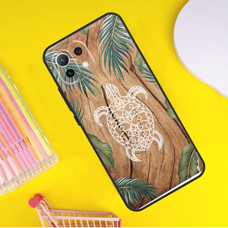 Turtle Wood Pattern Cover For Xiaomi 14T Pro 11T 12T 13T 13 14 Ultra POCO X7 Pro X3 X5 F3 F5 F6 M6 X6 Pro Case