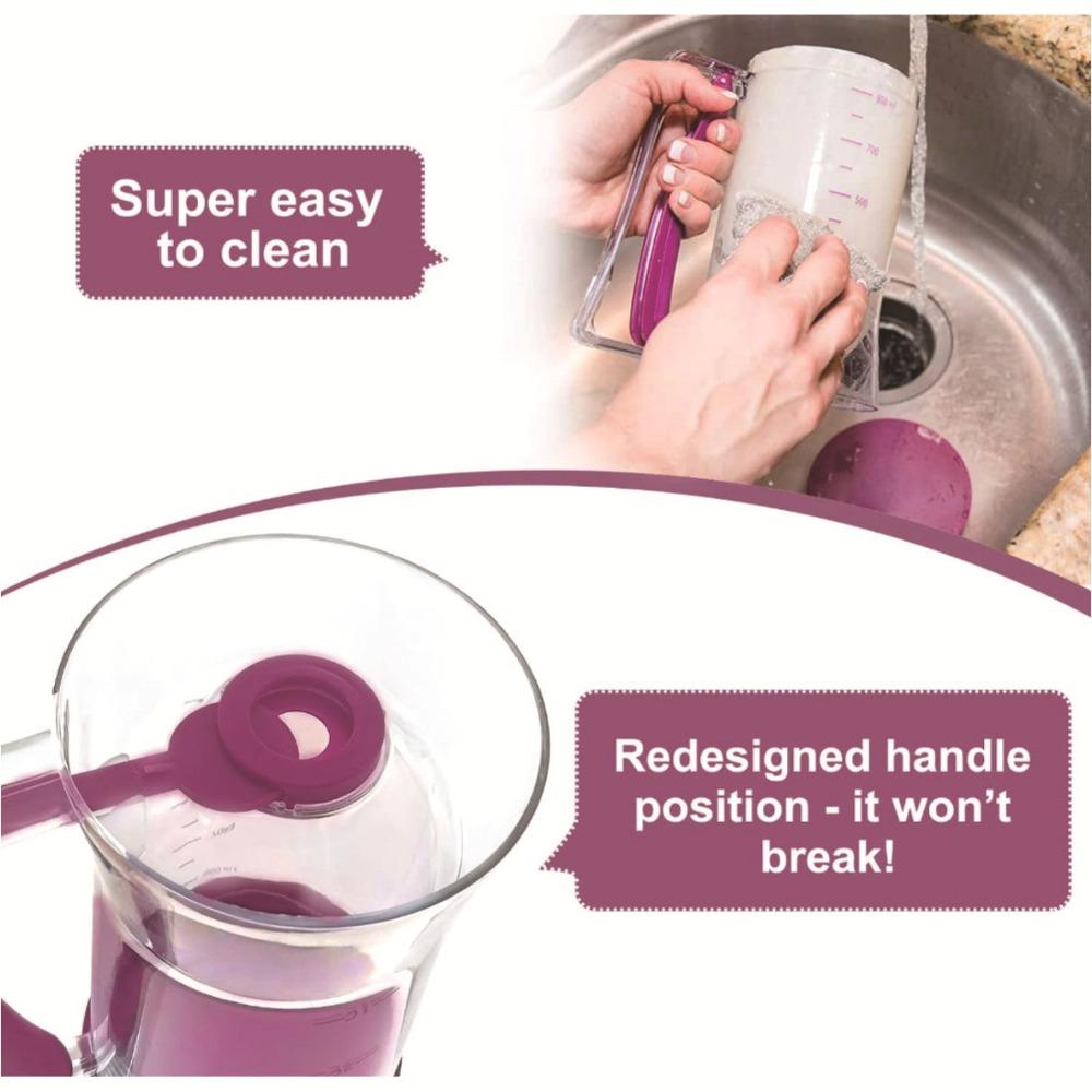 Hand-Held Pancake Batter Dispenser Plastic Leakproof Crepes Batter Separator Scaled Large Capacity Batter Funnel Waffle