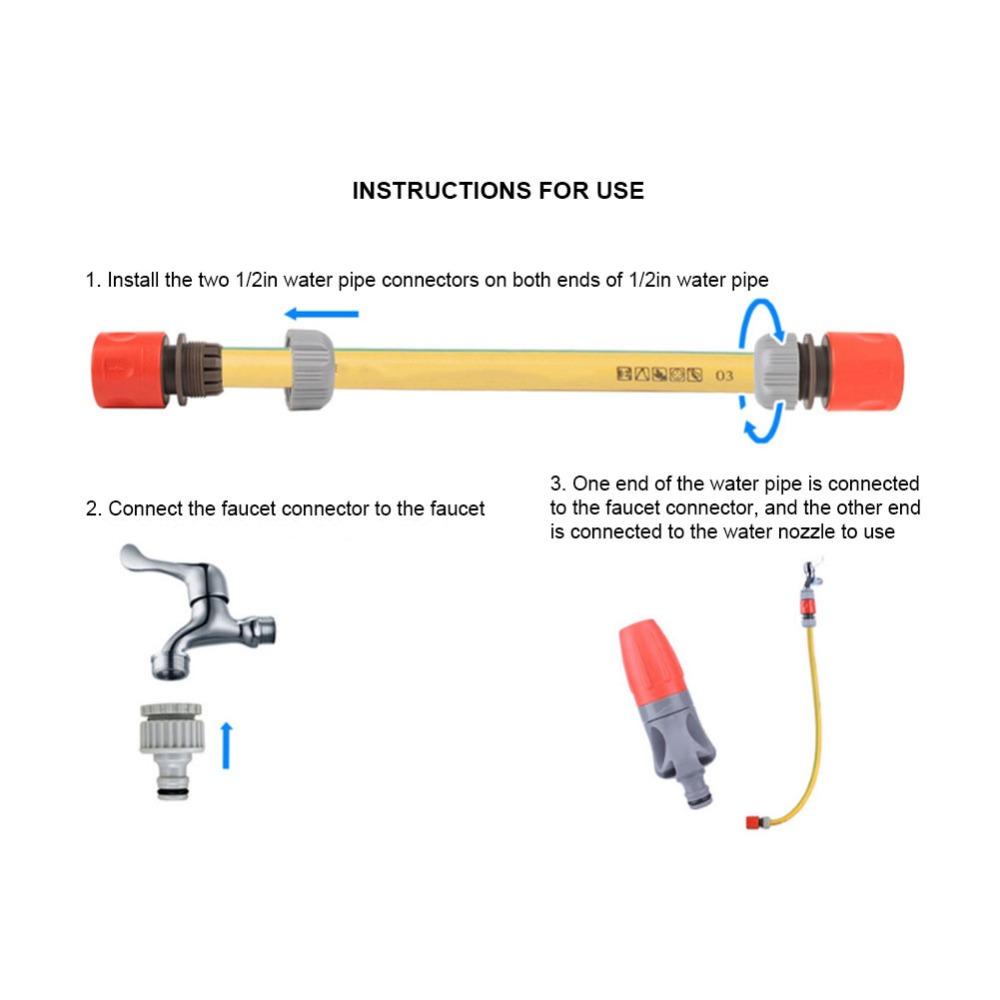ABS + TPR Water Hose Sprayer Anti-Slip Water Pipe Adapter Durable Hose Connector Kit  Car Washing