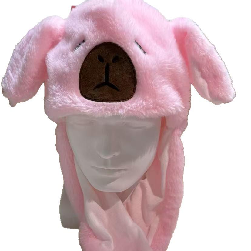 Capybara Hat with Movable Ears - Cute, Versatile Christmas Gift with Dancing Airbag Feature
