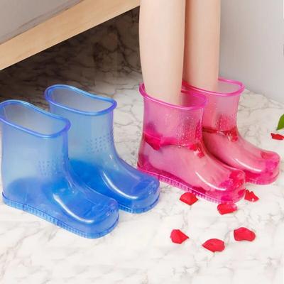 Women Foot Soak Bath Therapy Massage Shoes Relaxation Ankle Boots Acupoint Sole Home Feet Care Hot Water