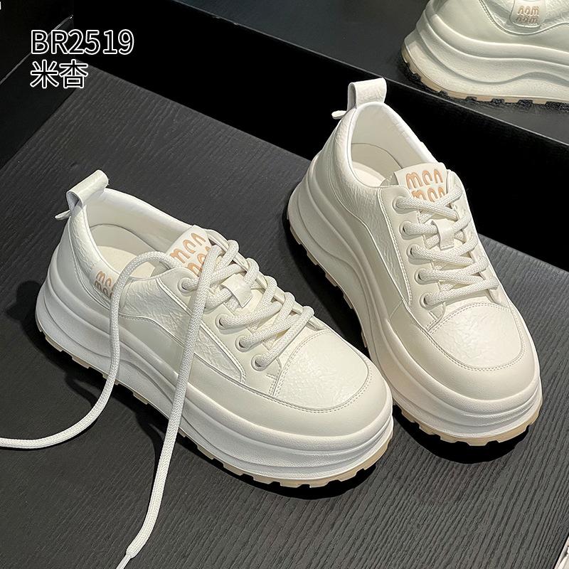 Board shoes spring and autumn new casual thick-soled feet small leather breathable