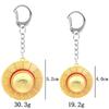 Classic Anime Keychain Straw Hat Pendant Metal Key Chains For Fans Cosplay Keyrings Accessories Jewelry