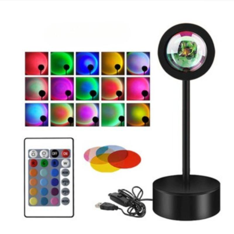 1 шт. Умный пульт дистанционного управления Закатный свет Закатный окружающий свет Интернет-знаменитость Прямая трансляция Фон Закатный свет Закатный радужный проекционный свет