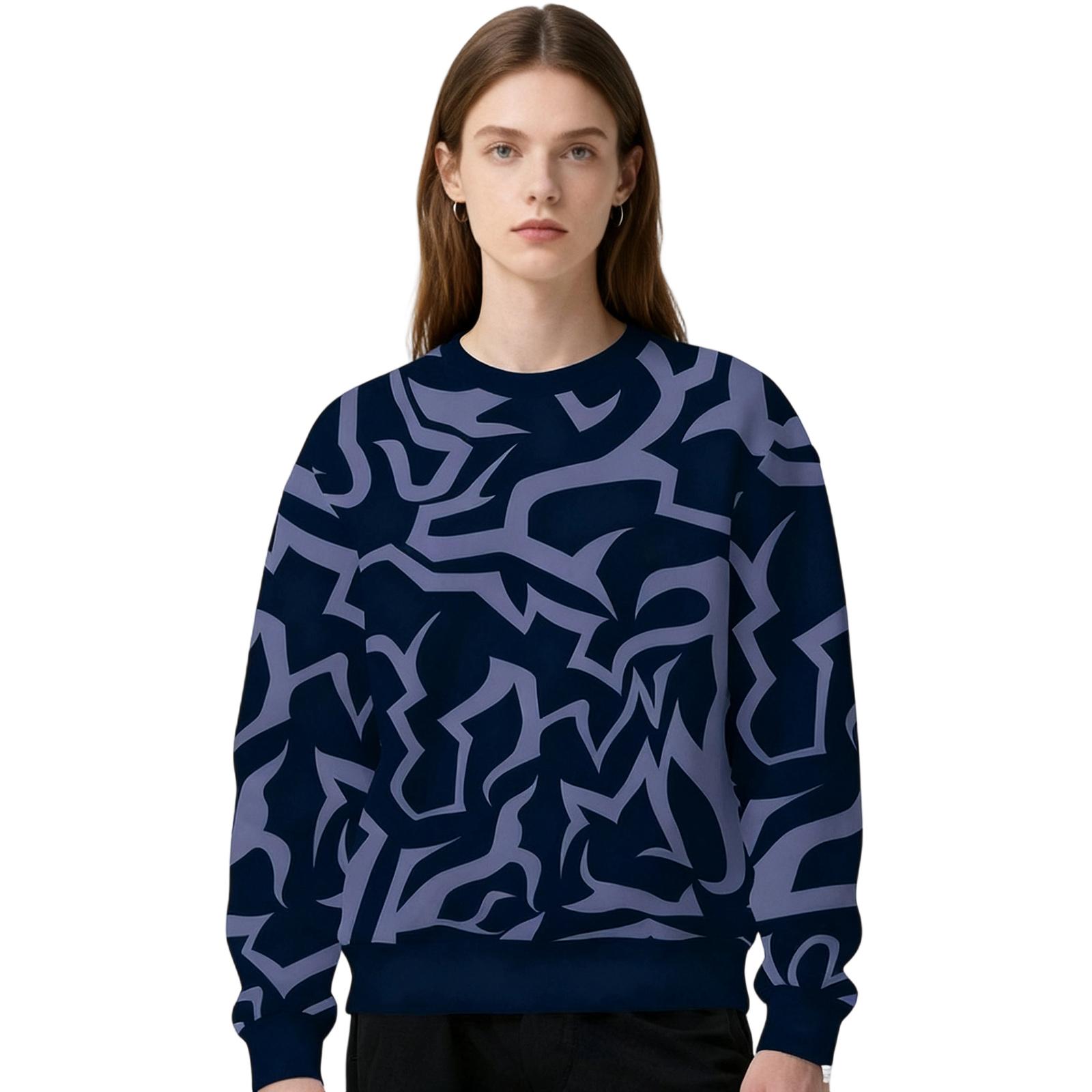 

Женский повседневный пуловер с круглым вырезом и принтом, толстовка с длинными рукавами и капюшоном L фиолетовый