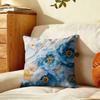 Marble Flower Pattern Cushion Cover Plush Fabric Soft DoubleSided Printed Sofa Warm Winter Home Gift Pillow Cover