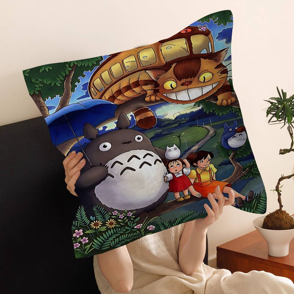 Anime M-Mein N-Nachbar T-Totoro Glücklicher Drache Kissenbezug Sofakissenbezug Heimzimmer Dekoration Kindergeschenk