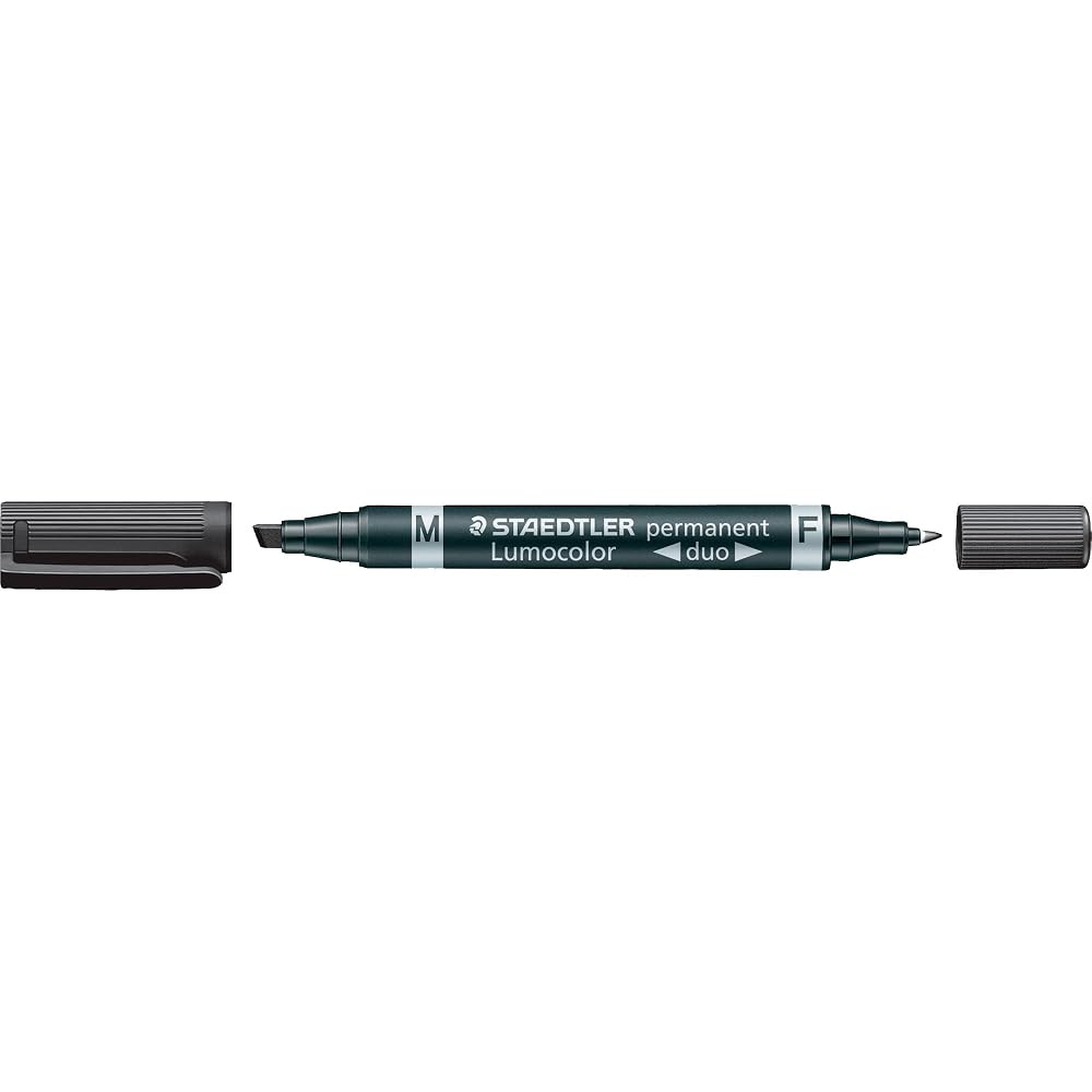 Staedtler Lumocolor Permanent Marker 348 B9 Duo Refillable 0.6mm 1.5-4mm Black
