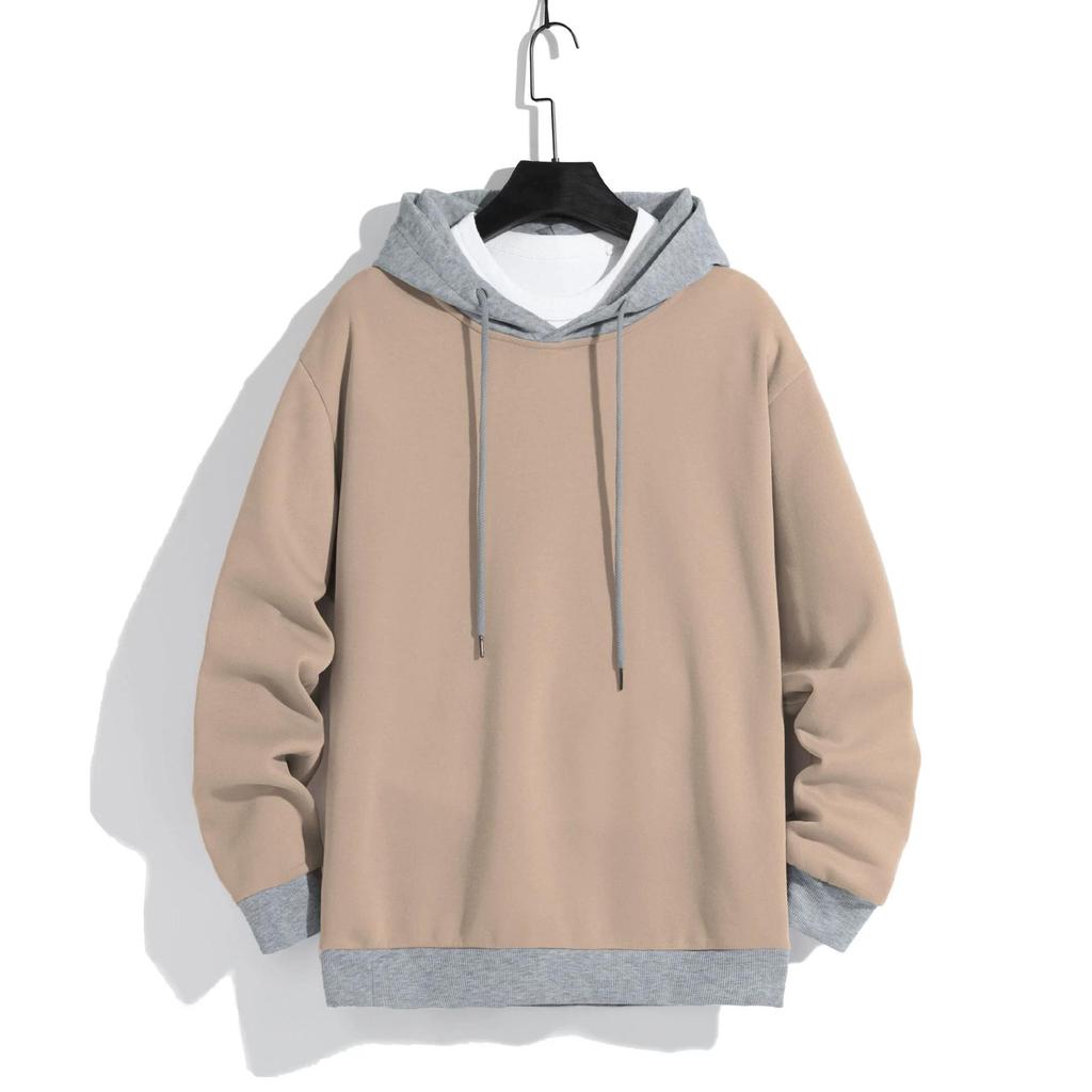 Męski sweter z kapturem modny męski wiosenno-jesienny w stylu zachodnim casualowy sportowy sweter pomniejszający wiek