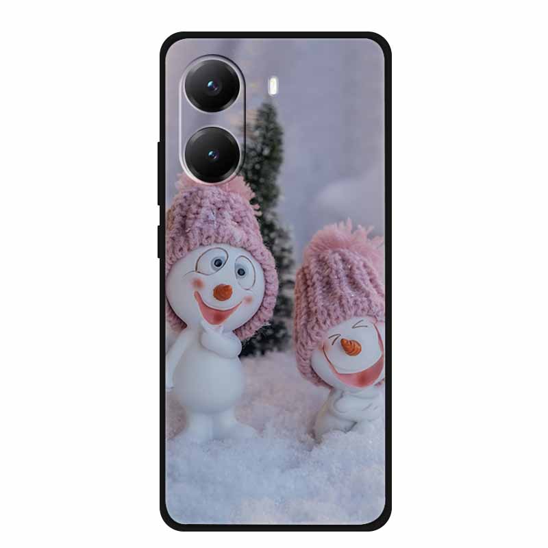 

Christmas Cover For Poco X7 Pro 5G Black Silicone Cases TPU Santa Claus Christmas Tree Cover Cartoon Deer For Redmi Turbo 4 5G Turbo 4 5G