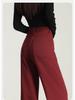 Ancola Red High-Waisted Floor-Length Wide-Leg Slimming Pants, 2025 Spring Women's Collection