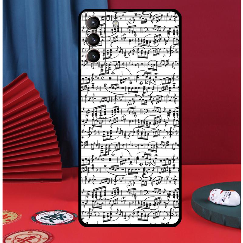 Music Notes Treble Clef Phone Case For Samsung Galaxy S24 Ultra S9 S10 S20 FE S21 S22 S23 Plus S25 Ultra Back Cover