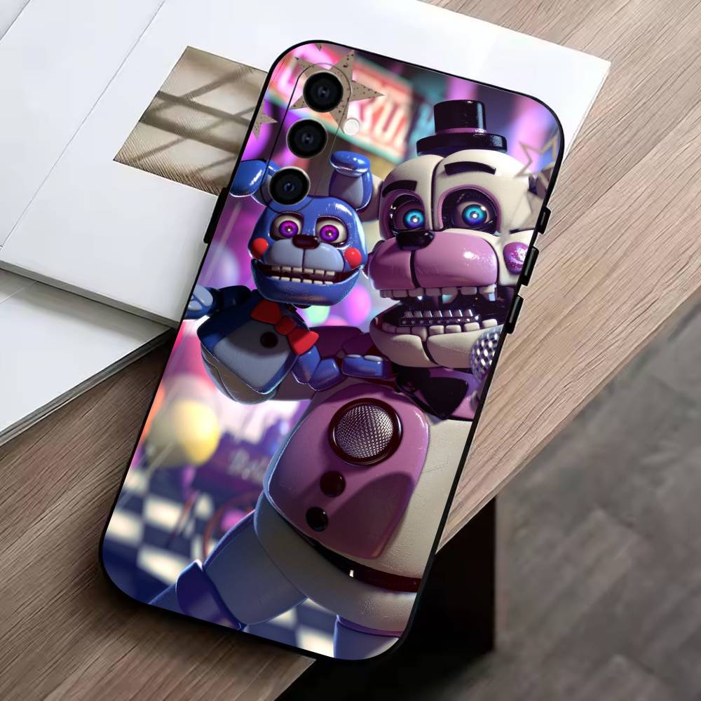 

D-FNAF-T-Five-Nights-at-Freddy s Phone Case For Samsung Galaxy A73,A72,A71,A70,A53,A52,A51,Soft Silicone Black Cover Samsung a41