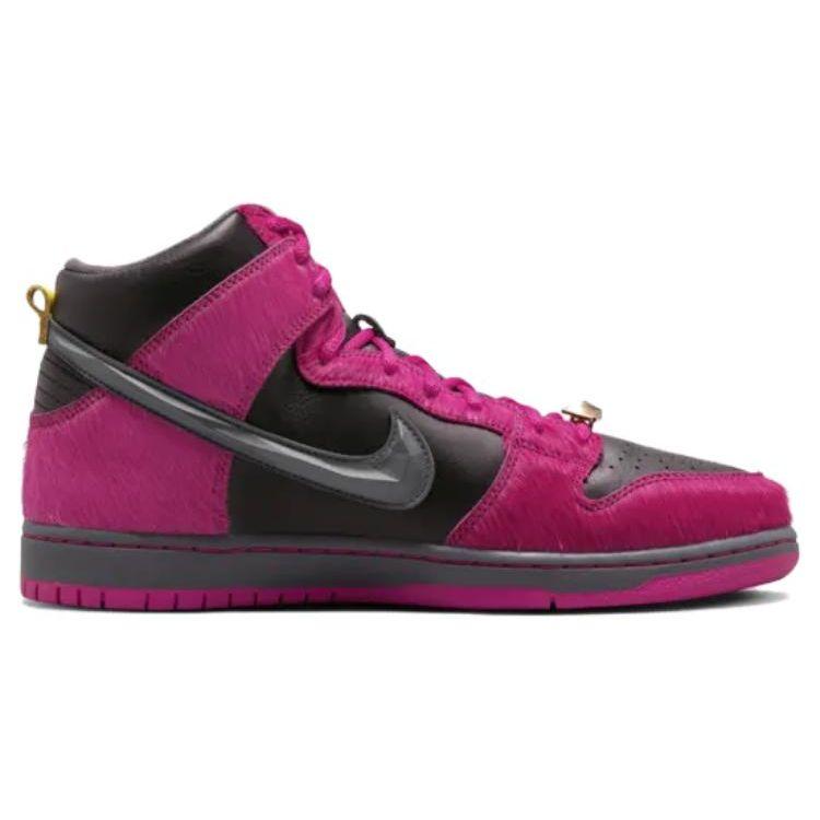 Run The Jewels X Nike Dunk High SB 4/20 Unisex Sneakers Pink Active-Pink Black DX4356-600