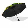 Flower of Life Rainbow Pattern Automatic Umbrella Retractable Design with 8 Rib Durability Durable Plastic Iron Travel Essential