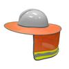 2Pcs Hard Hat Sun Shield Full Brim Mesh Neck Sunshade Hardhats High Visibility Reflective Hardhats