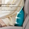 Portable Travel Pillow: Automatic Inflatable Lumbar Support for Airplane & Face-Down Sleep, Waist Protection, Backrest Cushion.