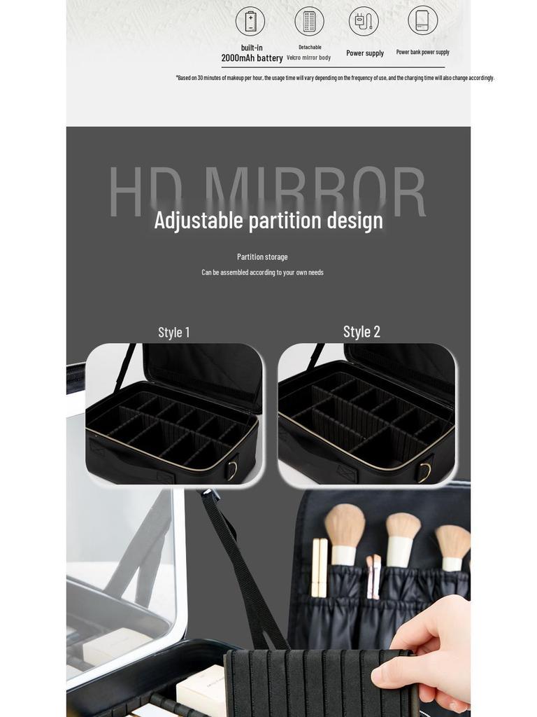 LED Make-up Koffer mit Spiegel, Große Kapazität zur Aufbewahrung & Multifunktionales Design
