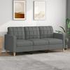 VidaXL 3-seater Sofa Dark Grey 180 Cm Fabric, Sofa, Living Room Sofa, Three-seater Sofa, Upholstered Sofa, Seating 359100