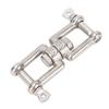 Stainless Steel Double Ended Swivel Shackle 8 Shaped Ring Connector Marine Device for Ships Boat Yacht 10mm, Load