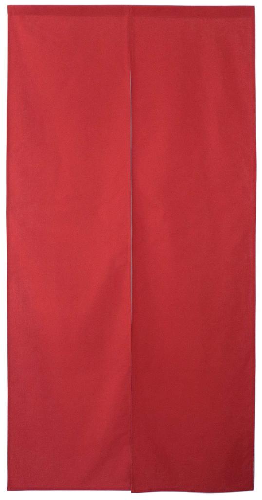 Sunny Day Fabric Width 85cm x Length Cotton Linen Japanese Style Curtain, Red, Approx. 170cm, Plain,