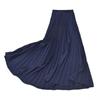 Women's Summer Pleated Chiffon Elastic High Waist Double Layer Long Skirt