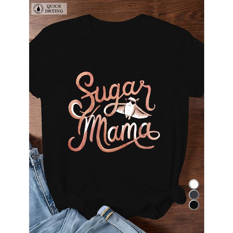 

Sugar Mama with sugar glider Women S Plus Size Sports Short Sleeve T-Shirt 4XL