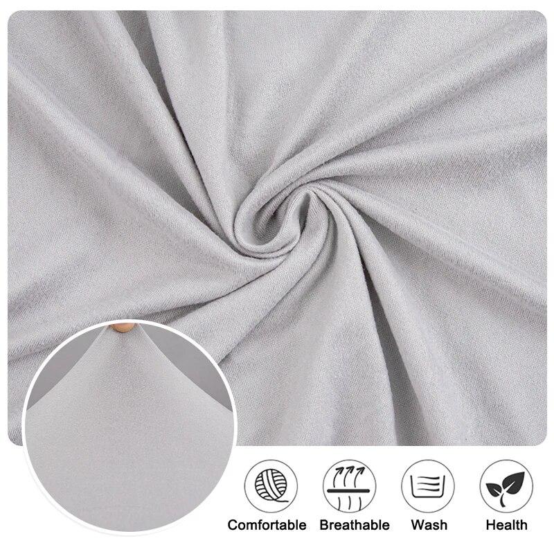 Solid Color Sloping Arm King Back Chair Cover Elastic Armchair Wingback Wing Sofa Back Chair Cover Stretch Protector Slipcover