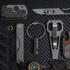 KeyUnity Mini-Taschenlampe, Batteriebetrieben, 33 mm Lang, KF00 BK, Kompakte LED, Titanlegierungs-Taschenlampe, Ultra-Mini-Größe mit Schlüsselring, Praktisches Licht, Co