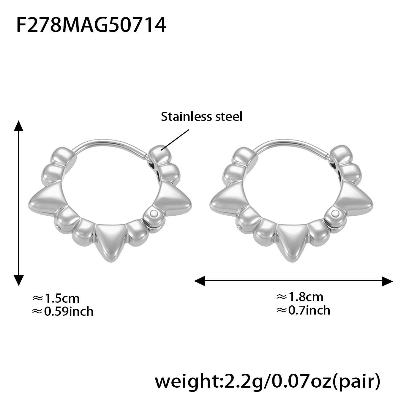 Qiong Yao Irregular Hammered 18k Gold-Plated Hoop Earrings - Stainless Steel, European Style.