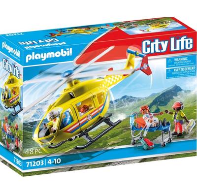 Plastic Construction Set Playmobil City Life Rescue Helicopter 71203