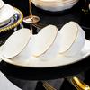 Jushang Gold-Rimmed White Diamond Irregular Tableware Set