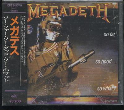 CD MEGADETH  So Far So Good... So What CP325579 Capitol Records 1988 Japan Metal Used