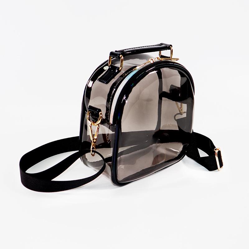 New Transparent Laser Single-Shoulder Crossbody Mini Jelly Handbag - Trendy PVC Women's Bag