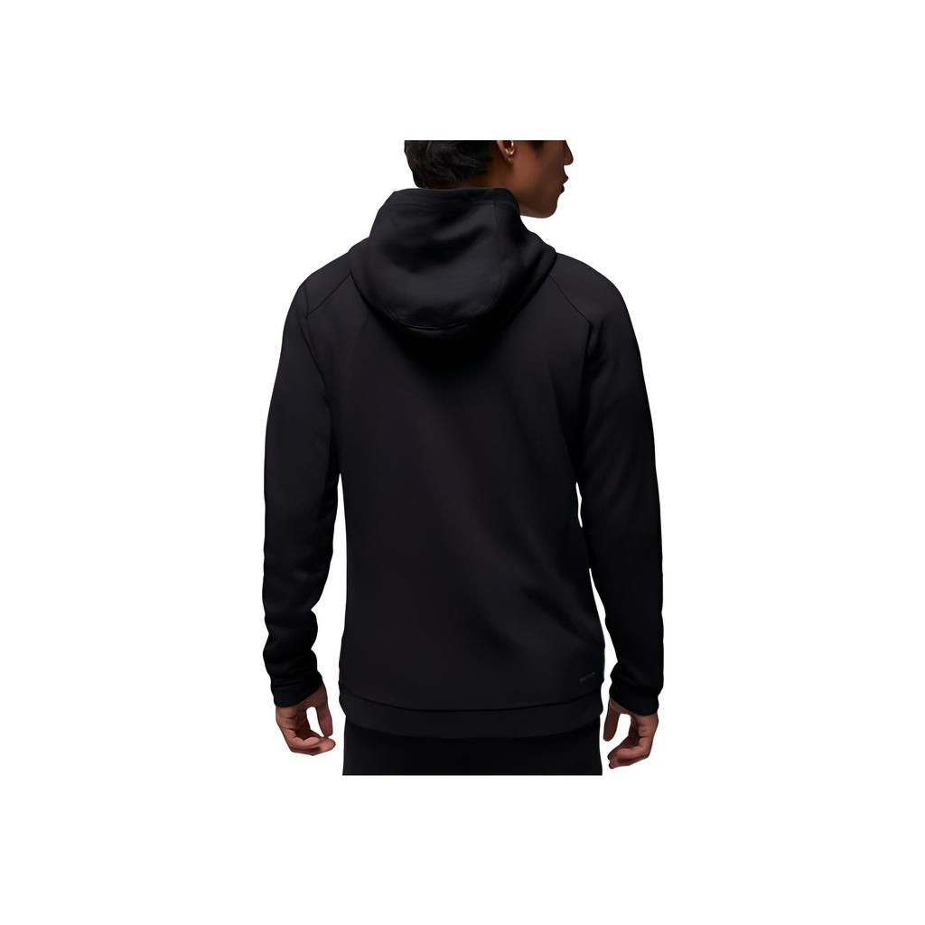 Jordan Męska dzianinowa bluza z kapturem zapinana na zamek Dri-FIT z jednolitym logo Czarna DV9784-010