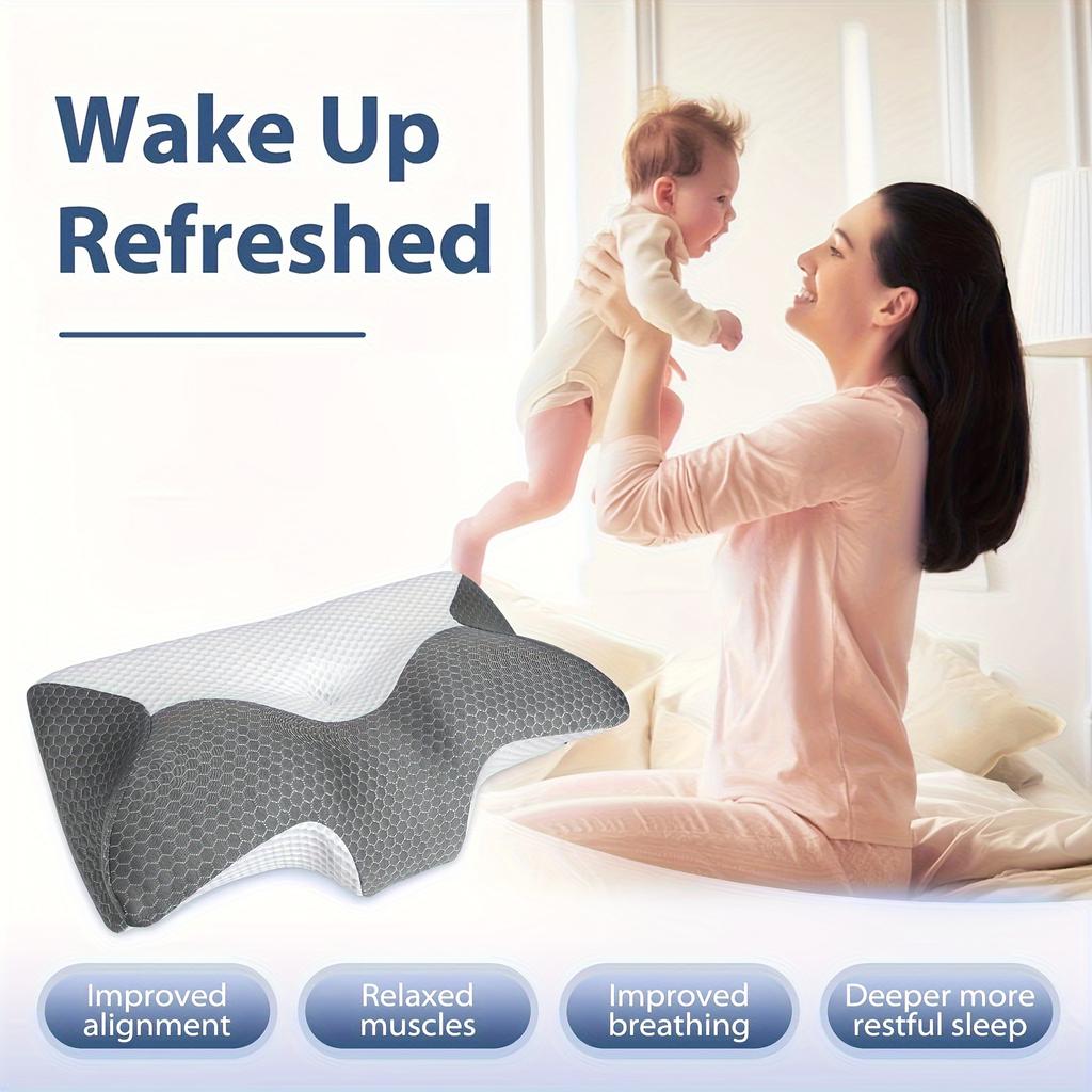 Cervical Memory Foam Pillow Pillows For Neck Shoulder Pain Ergonomic Orthopedic Sleeping Contoured Support Pillow Side Sleepers