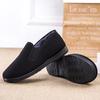 Men's Autumn/Winter Beijing Cloth Shoes with Velvet Lining, Thick Cotton, Injection Molded Sole, for Warmth and Comfort.