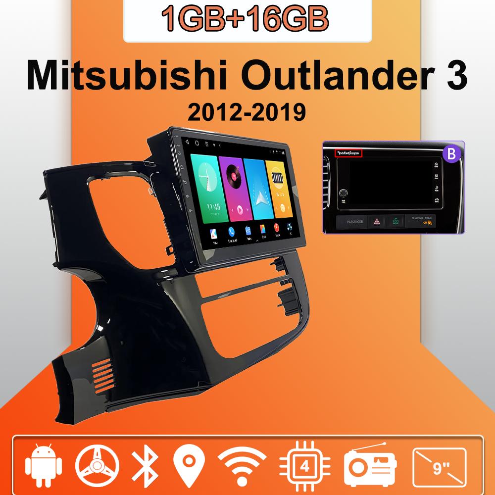 Autoradio Android Auto Carplay Voor Mitsubishi Outlander 3 2012-2019 Multimedia Speler Head Unit Stereo GPS Navigatie BT WIFI 1+16GB