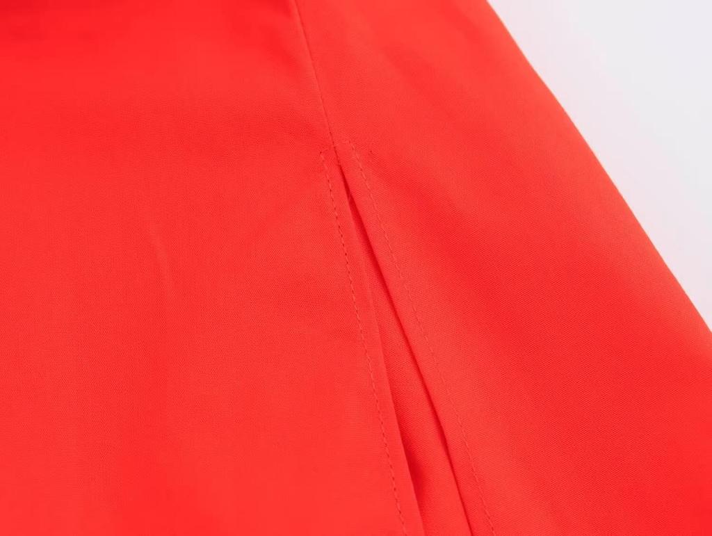 2025 Spring Women's European and American Fashion Bow Short Sleeve Poplin Shirt