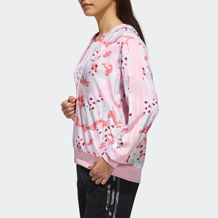 Adidas Neo Windbreaker Hooded Jacket Women Outerwear Pink DZ7610