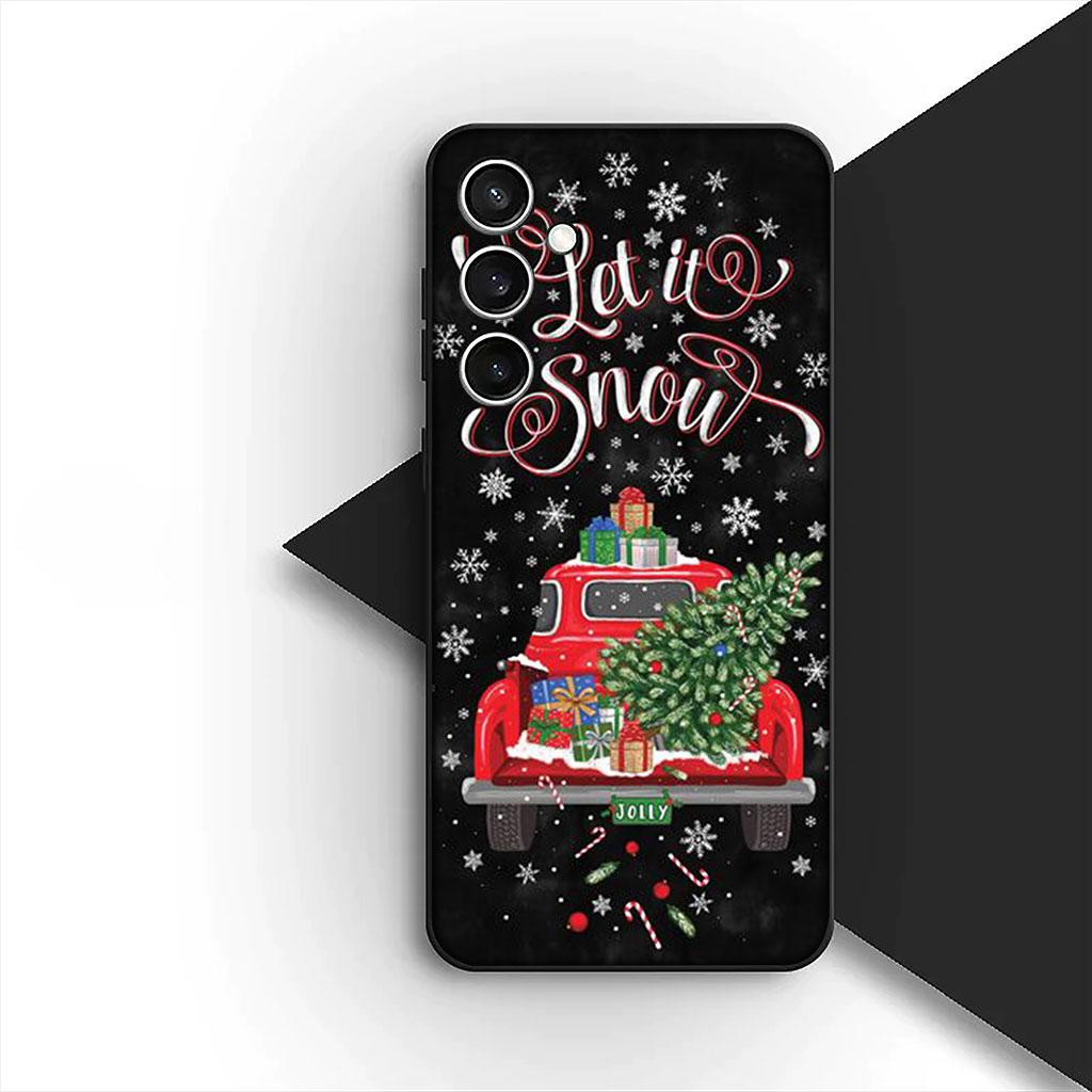 Snow Merry Christmas Tree Deer gift Silicone Phone Cover for Apple iPhone 17 Air 12 13 Pro Max Mini ProMax 7 + 8 Plus Soft Case